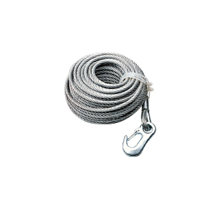 Cable de acero con mosquetón para cabrestantes, diámetro (ø) 5,0 mm