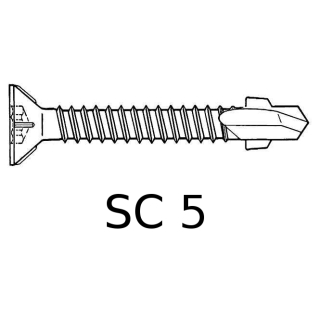 Tornillos perforadores especiales Torx galvanizados SC5