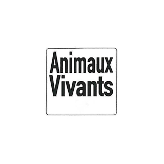 Etiqueta adhesiva 400 x 380 mm "Animaux vivants"