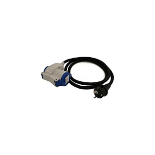 Cable adaptador CEE 1500 mm enchufe Schuko / enchufe acodado CEE