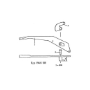 Palanca del freno de mano Peitz PAV-SR perno X dimensión 21 mm, L 450 mm