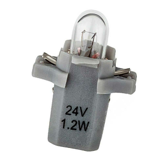 Lámpara base de plástico 24V 1.2W gris B 8.3 d