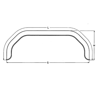 Perfil guardabarros doble eje 12/40 B220 L1995 S1550 H380