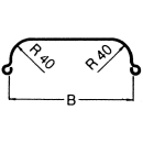 Guardabarros de chapa B190 L900 S600 H280