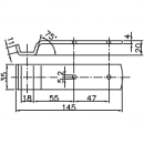 SPP - soporte de mostrador, Z-01A, 145 mm, galvanizado