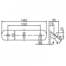 SPP - soporte de mostrador, Z-03, 140 mm, galvanizado