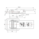 SPP - cerradura excéntrica, ZB-06, 106 mm, soporte redondo, galvanizado