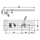 SPP - soporte de mostrador, Z-06, 90 mm, galvanizado