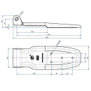 Bisagra de puerta VA 285 mm de longitud de instalación