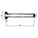 Perno pendular con bisel, 18 x 130 mm, para soldar, recto