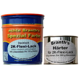 BRANTHs 2K-Flexi-Lack laca base 500 g y laca transparente endurecedor 125 g