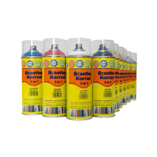 Brantho Korrux "3 en 1" Lata de aerosol de 400 ml gris plata RAL 7001