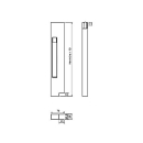 Cerraduras laterales abatibles sin tope, aluminio anodizado