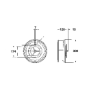 Ventilador de techo giratorio, plástico, Ø 250 mm