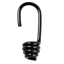 Gancho en espiral para cuerda de 6 mm, negro, plastificado